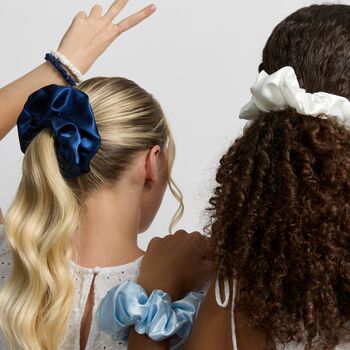 Silver Cloud Satin+ Oversized Scrunchie Santorini White, 5 of 5