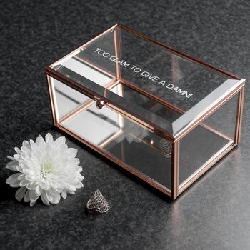 Personalised Rose Glass Jewellery Box, 8 of 11