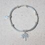 Tree Of Life Sterling Silver Noodle Bead Bracelet, thumbnail 1 of 6