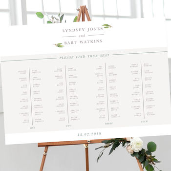 Delicate Foliage Table Plan, 2 of 7