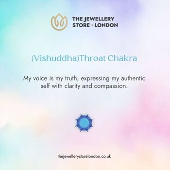 Throat Chakra Charm Necklace In Silver Turquoise, 3 of 4