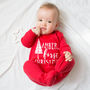 Personalised Baby's 'First Christmas' Babygrow, thumbnail 3 of 5