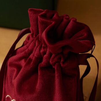 Personalised Small Script Velvet Gift Bag, 4 of 4