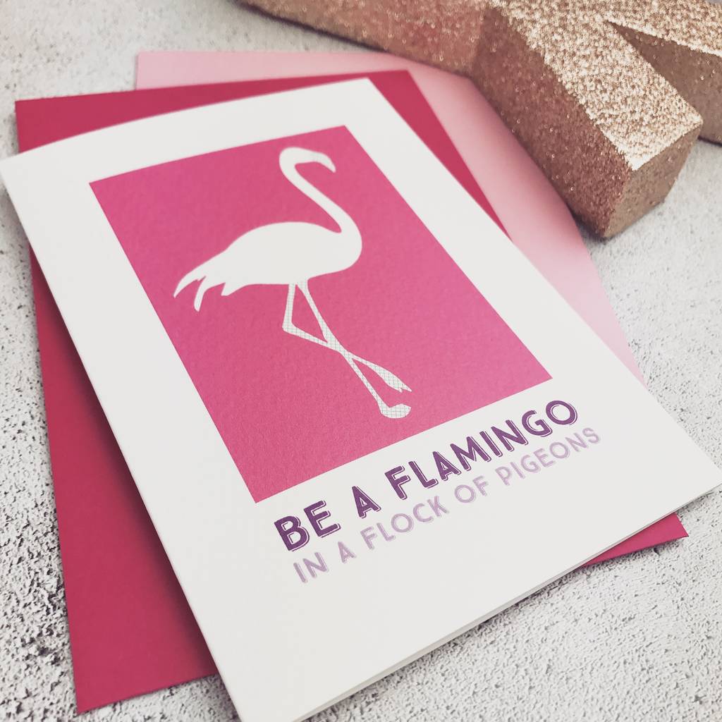 Flamingo Card By So Close | notonthehighstreet.com