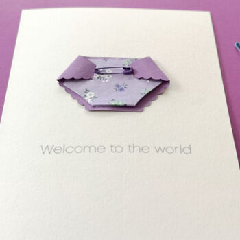 New Baby Girl Floral Nappy Card, 12 of 12