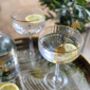 Set Of Two Gold Rimmed Fluted Champagne Coupes, thumbnail 2 of 2