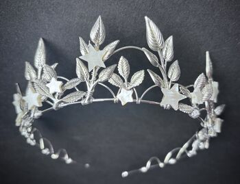 The Nova Crown Star Celestial Floral Crown Leaf Headpiece Flower Mother Of Pearl Shell, 4 of 9