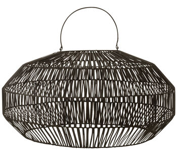 Black Rattan Lampshade, 3 of 3