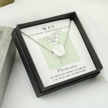 Birth Flower Necklace Gift For Her, 6 of 12