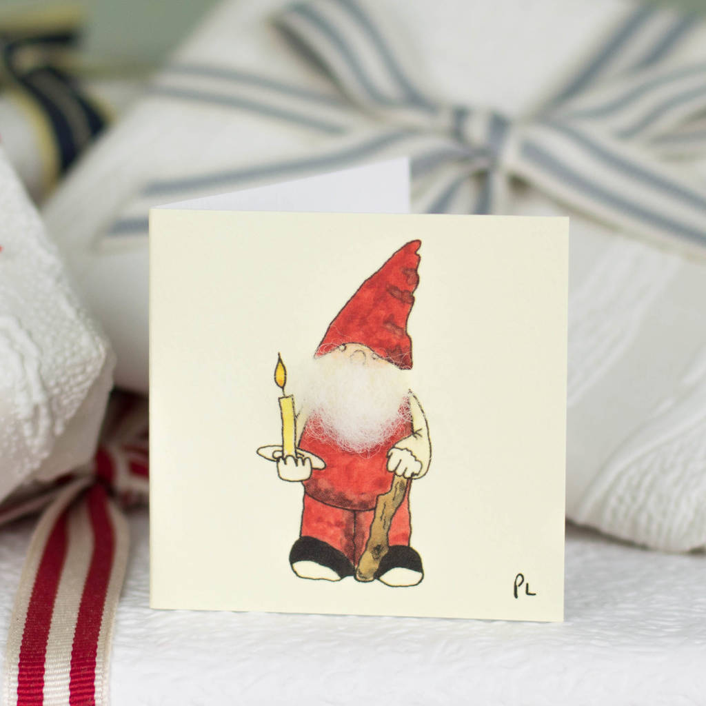 Christmas Gnome Gift Tags, Pack Of Four By Penny Lindop Designs
