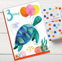 Age Three Turtle Birthday Card, thumbnail 2 of 2