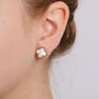 Clover Stud Earrings, thumbnail 1 of 8