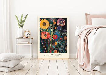 Gustav Klimt Midnight Flower Art Print, 3 of 3