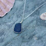 Cornish Sea Glass Pendant Rare Blue No. Two, thumbnail 5 of 6
