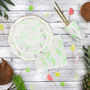 Neon And Gold Palm Tree Pattern Party Plates, thumbnail 1 of 2
