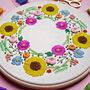 Summer Wreath Floral Embroidery Kit, thumbnail 2 of 6