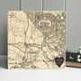 Personalised Memorial Location Map Printed On Wood, thumbnail 4 of 10