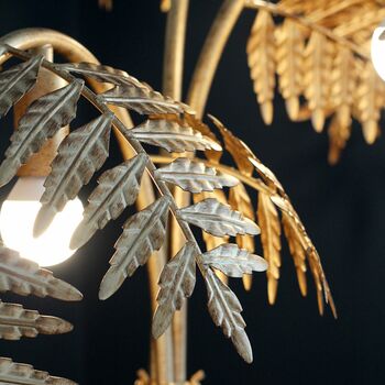 Antique Gold Palm Floor Lamp, 3 of 4