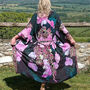 Hydrangea Viscose Kimono Robe With Art Print, thumbnail 4 of 7