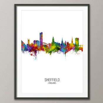Sheffield Skyline Portrait Print And Box Canvas, 3 of 5