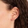 9ct Yellow Gold Polished Heart Micro Stud Earrings – 4mm, thumbnail 2 of 7