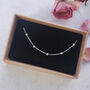 Sterling Silver Satellite Orb Ankle Chain Anklet, thumbnail 3 of 7