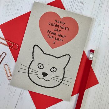 Cat Fur Baby Valentine's Day Card, 2 of 2