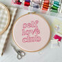 Self Love Club Embroidery Hoop Kit, thumbnail 3 of 3