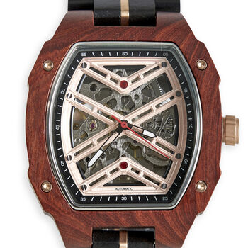The Mahogany Handmade Natural Wood Wristwatch, 5 of 8