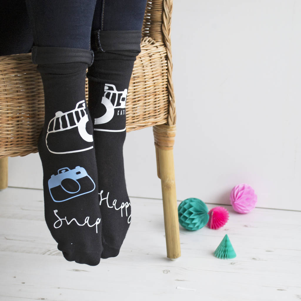 Snap Happy Personalised Photography Socks, 1 of 3