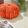 Large Handmade Orange Straw Pumpkin, thumbnail 3 of 9