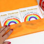 Rainbow Family Name Christmas Card Pack Of Eight, thumbnail 9 of 11