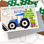 Personalised Blue Tractor Christmas Card, thumbnail 4 of 9