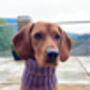 Lilac Roll Top Dog Snood, thumbnail 3 of 5