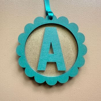 Personalised Christmas Ornament Scalloped Decoration, 3 of 7