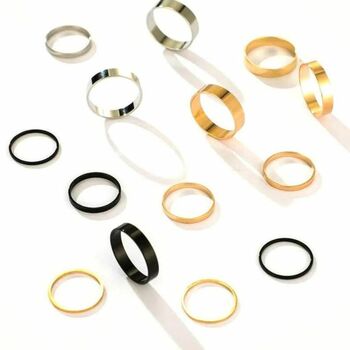 14 Piece Slim Multi Size Gold Plated Stackable Ring Set, 2 of 4