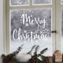 Merry Christmas Snow Window Sticker, thumbnail 1 of 2