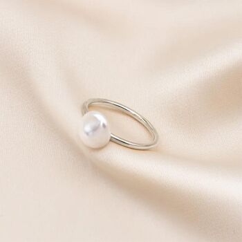 Silver Pearl Ring, 2 of 3