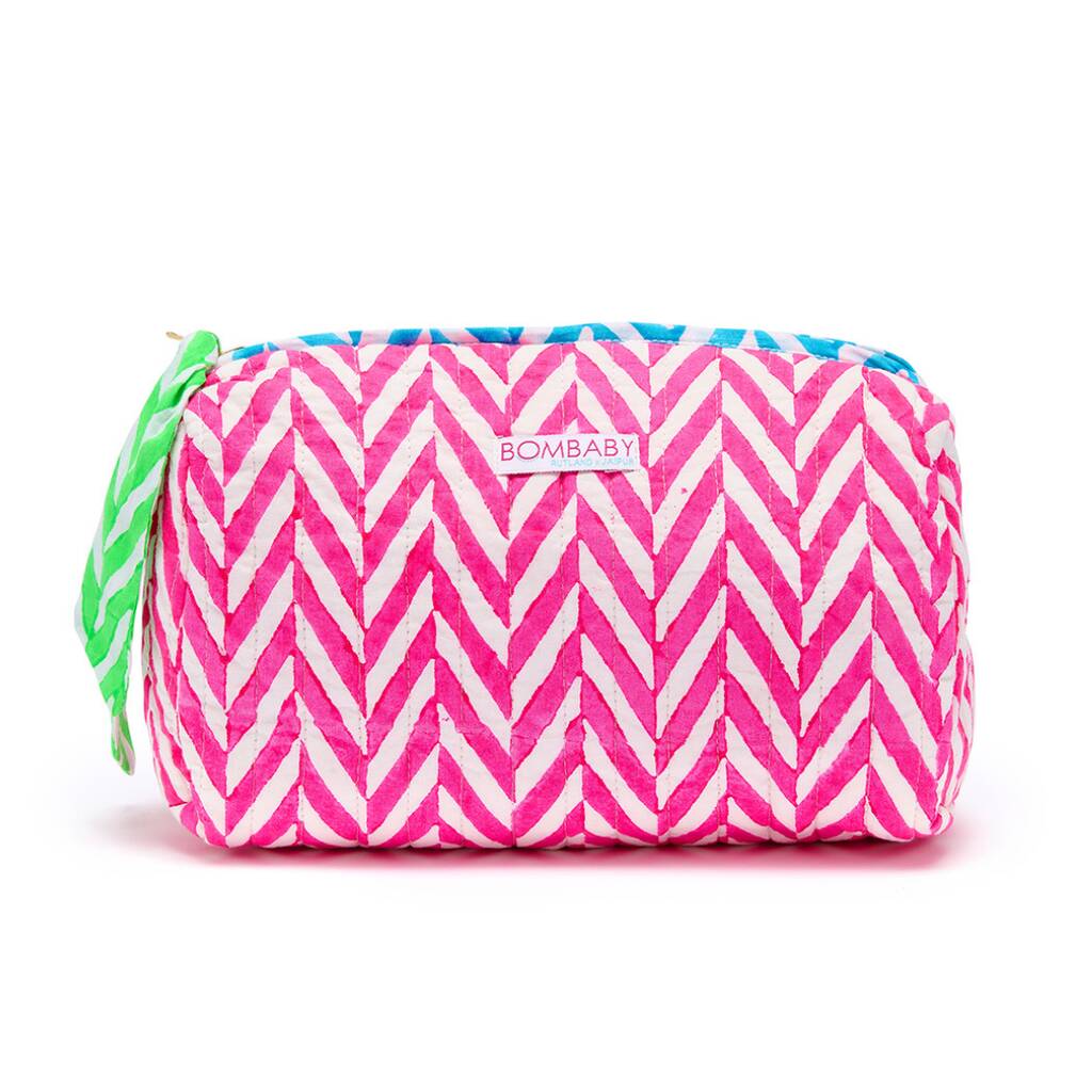 Quilted Wash Bag | Neon Pink, 1 of 3