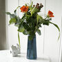 Tall Ribbed Coloured Glass Bouquet Vase, thumbnail 5 of 6