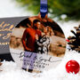 Our First Christmas Engaged Photo Bauble For Couples, thumbnail 1 of 11