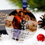 Our First Christmas Personalised Engagement Photo Bauble Gift, thumbnail 1 of 11