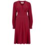 Ava Dress In Windsor Wine Vintage 1940s Style, thumbnail 1 of 2