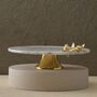 Round White Marble Serving Stand, thumbnail 1 of 2