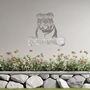 Customisable Bulldog Welcome Metal Wall Art Sign For Home And Garden Decor, thumbnail 5 of 11