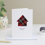 'Braw New Hoose' Scottish New Home Card Real Tartan, thumbnail 1 of 6