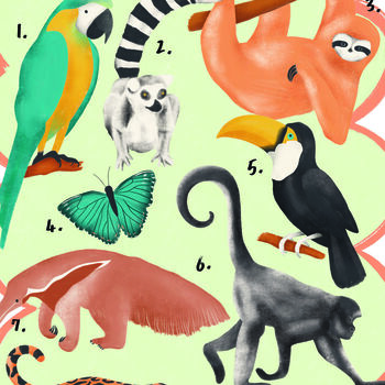 'In The Rainforest' Children's Nursery Print, 2 of 2