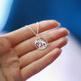 Giraffes Family Necklace In Sterling Silver, thumbnail 2 of 8