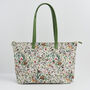 Green Garden Floral Grab Tote, thumbnail 2 of 8