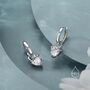 Sterling Silver Trillion Cut Cz Hoop Earrings, thumbnail 4 of 12